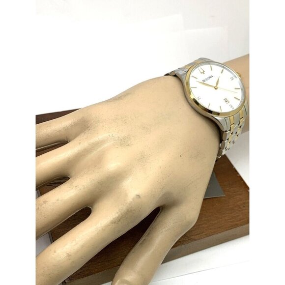 Bulova Women's Watch 98P201 Quartz Diamond Mother of Pearl Dial Two Tone… - Picture 4 of 13